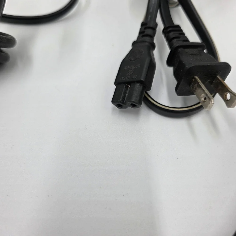 Lot of 6 PC Laptop‎ Power Cord Cables 3 Prong IEC C13 C5 C7 Connectors